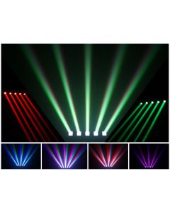 Barre 4 x lyre beam 40W 4en1 RGBW, anneau lumineux 120 LEDs RGB - GALAXY5