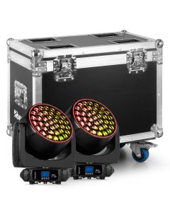 Lyre Wash LED RGBW 37x40W avec zoom motorisé, pixel control, DMX, set de 2 pièces - MHL3740