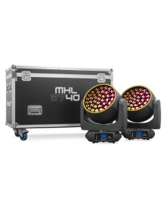 Lyre Wash LED RGBW 37x40W avec zoom motorisé, pixel control, DMX, set de 2 pièces - MHL3740