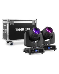 Lyre Beam Tiger E 7R MKIII 230W, set de 2, dans un flightcase