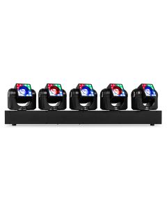 Barre 4 x lyre beam 40W 4en1 RGBW, anneau lumineux 120 LEDs RGB - GALAXY5