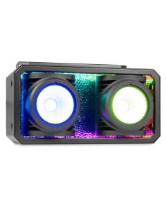 Blinder de scène 2 x LED COB de 100 W, RGBAL, 54 x LED RGB de rétroéclairage, IP65 - SB250IPFC