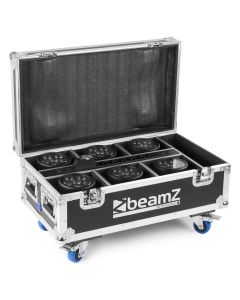 Flightcase pour 6 x projecteurs sur batterie BBP66 avec fonction charge - FCC66