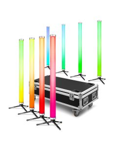 Tube LED RGBW, 180 degrés, utilisation intérieur/extérieur, set de 8 pièces - KRATOS TUBE70