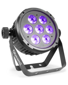 PAR à LED 7 x 10 W, plat, 6-in-1 RGBWA-UV - BT280