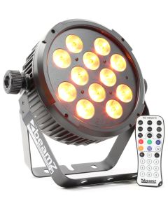 PAR à LED 12 x 10 W, plat, 6-in-1 RGBWA-UV- BT300