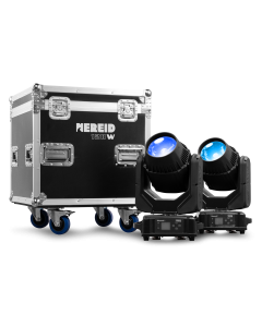 Lyre Beam étanche IP65, Lampe 1R 150 W, 1,6°, set de 2 pièces avec flight-case - NEREID1R