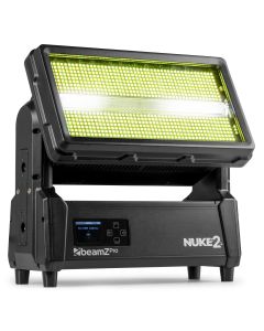 Stroboscope LED motorisé, IP65, 960W blanc froid + 864 LED RGB, pixel control, NUKE2