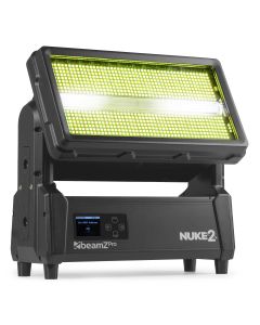 Stroboscope LED motorisé, IP65, 960W blanc froid + 864 LED RGB, pixel control, NUKE2