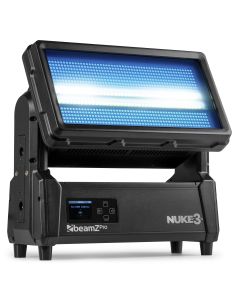 Stroboscope + wash LED motorisé, IP65, 960W blanc froid + 864 LED RGB, frost électronique, pixel control, NUKE3