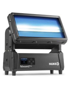 Stroboscope + wash LED motorisé, IP65, 960W blanc froid + 864 LED RGB, frost électronique, pixel control, NUKE3