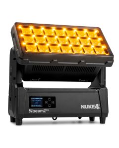 Stroboscope LED motorisé, IP65, 840W RGBW + 21 x 1W LED RGBA + 32 x 3W RGBA, pixel control, frost électronique - NUKE4