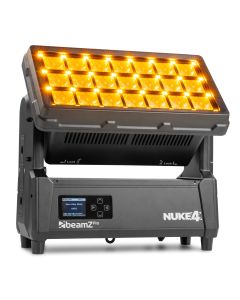 Stroboscope LED motorisé, IP65, 840W RGBW + 21 x 1W LED RGBA + 32 x 3W RGBA, pixel control, frost électronique - NUKE4