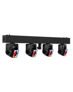 Barre 4 lyres beam motorisées 40W 4en1 + anneau LED RGB - ShowBar GO Shine
