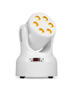 Mini lyre wash 6 x 8W 4en1 RGBW, DMX, couleur blanche - NOVA68-WH