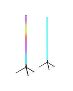 Jeu de 2 x tube LED RGB 3en1, contrôle par application (BT), avec télécommande - STARRY