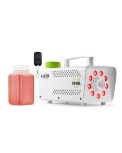 Machine à fumée 500 W avec 9 LEDs, blanche, F509LW