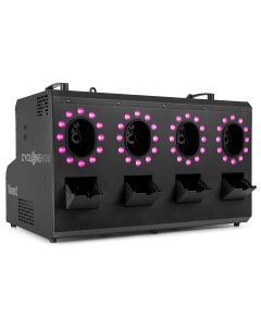 Machine à fumée et bulles et LEDs, quadruple - CYCLONE400
