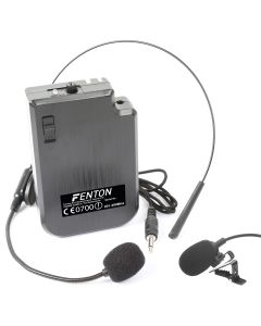 Emetteur sans fil VHF de poche, 201,4 MHz, avec micro serre tête et micro cravate