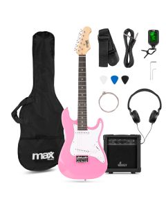 GigKit Pack guitare électrique pour enfant, taille 3/4, rose