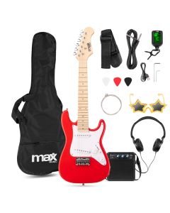 GigKit Pack guitare électrique pour enfant, taille 1/4, rouge