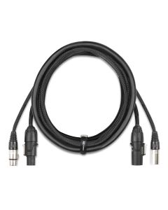 Cordon combiné Powerconnector TR - XLR M / Powerconnector TR - XLR F 2m - CX07-2