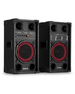 Enceinte active 8", 400W, lecteur multimédia, BT, par paire - SPK-108 PA