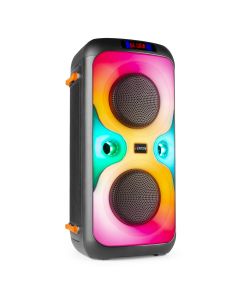 Karaoké enceinte 2 x 8", 180 W, batterie, BT, microphone, avec spectacle de lumières - BoomBox440