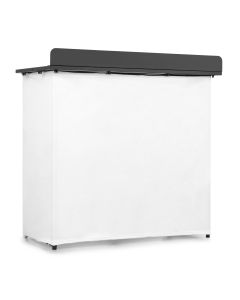 Ecran DJ pliable, 1 m, table intégrée, avec lycras blanc et noir - DBF105