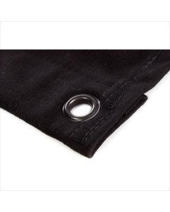 Pendrillon en molleton, cotton 500g/m2, noir profond non réfléchissant, acoustique, 300 x 500 cm