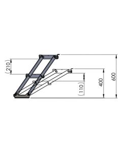 Escalier de scène réglable 40 - 60 cm pour praticable - 750AS