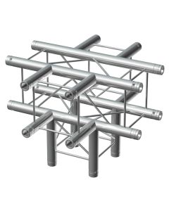 Structure aluminium carrée déco, jonction 5 départs en T - P24-C55