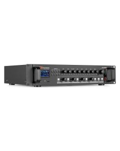 Amplificateur Public adress, 120 W, 100 V, 8 Ω, mixeur, 4 zones, lecteur multimédia / BT / FM - PDV120MP3