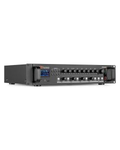 Amplificateur Public adress, 240 W, 100 V, 8 Ω, mixeur, 4 zones, lecteur multimédia / BT / FM - PDV240MP3
