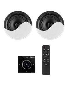 Set complet amplificateur + enceintes, montage mural, écran LCD intégré, USB, MicroSD, BT, 2 x 25 W, noir - B50BSet