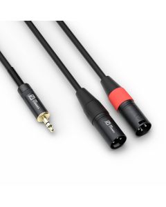 Cordon audio 2 x XLR mâle / jack 3,5 mâle stéréo, 6 m - CX70-6