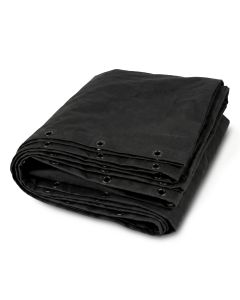 Pendrillon en molleton, cotton 320g/m2, noir profond non réfléchissant, 300 x 600 cm