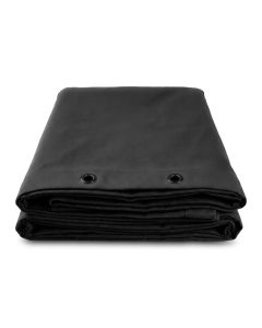 Pendrillon en molleton, cotton 500g/m2, noir profond non réfléchissant, acoustique, 300 x 300 cm