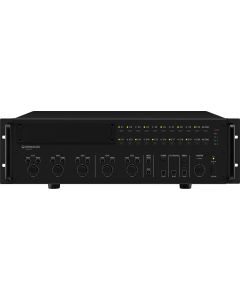 Amplificateur Public adress, 600 W, 100 V, 20 zones, alim 230 V~ / 24 V=