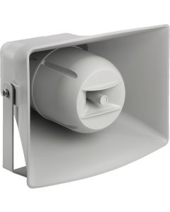 Haut-parleur Public adress, chambre de compression, actif, 20 W, 2 voies, DANTE, PoE, IP66, (pavillon musique)