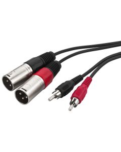 Cordon audio 2 x RCA mâle / 2 x XLR mâle, 1 m