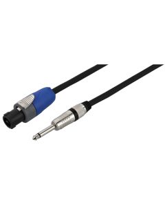 Cordon haut-parleur, 5 m, fiche SPEAKON, 2 pôles mâle / jack 6,35 mâle, 2 x 1,5 mm2 - NEUTRIK
