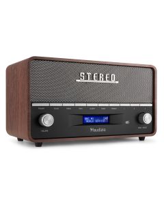 Radio DAB+, FM, look rétro, grise - Corno