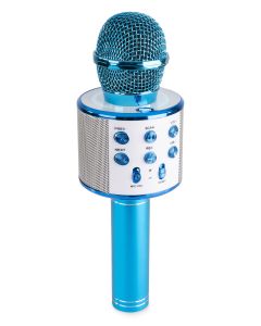 Karaoké micro avec haut-parleur intégré BT/MP3, bleu - KM01