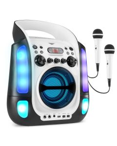 Karaoké avec lecteur CD et 2 micros, blanc - SBS30W
