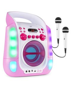 Karaoké avec lecteur CD et 2 micros, rose - SBS30P