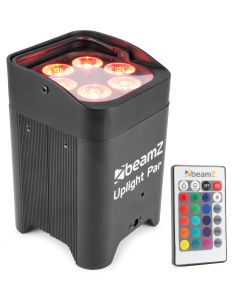 PAR à LED sur batterie, 6 x 12 W 6-en-1 RGBWA-UV, DMX sans fil - BBP96