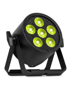 PAR à LED 6 x 10 W 6-en-1 RGBALC, alu, télécommande - BAC322