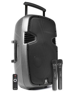 Sono portable sur batterie, 15" BT/MP3/USB, 2 micro main UHF - SPJ-PA915