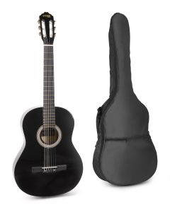 Pack guitare classique, noire, avec accordeur sangle housse médiators